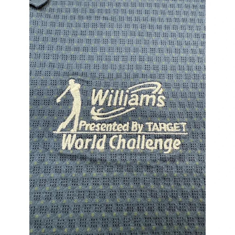 Nike Tiger Woods Polo Shirt Mens 2XL Blue Golf Williams World Challenge Sherwood - Picture 9 of 16